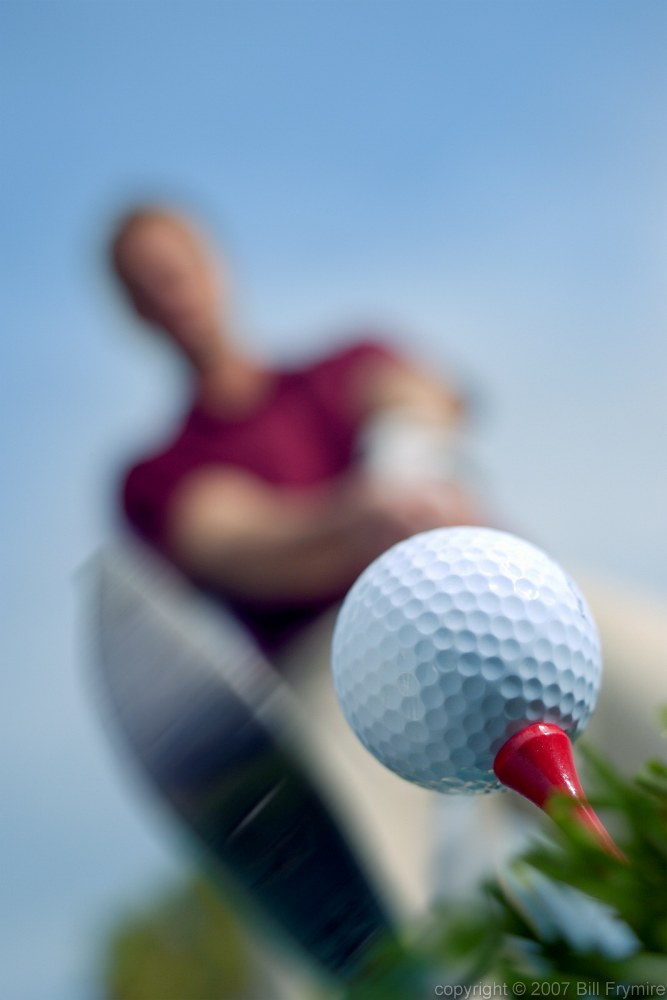 Worm's eye view of a golfer - Image of the Week - Bill FrymireBill