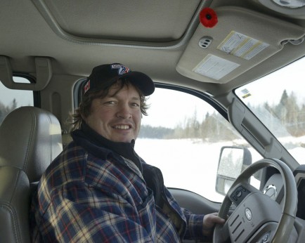 Jamie at the wheel