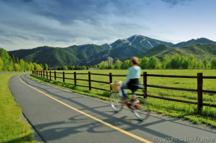 bike rider near SunValley Idaho