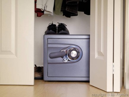 a safe inside a closet 