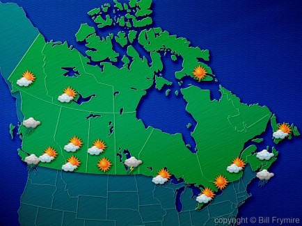Stylized Map of Canada's Weather