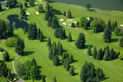 aerial view of golfcourse - Portland Oregon, USA