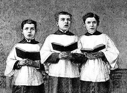 Altar boys singing 