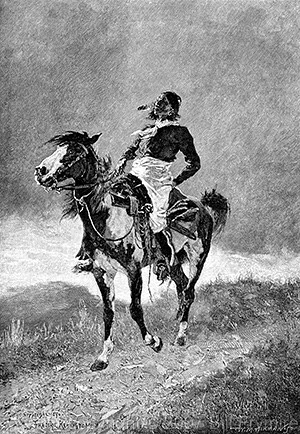 Native Indian on horse