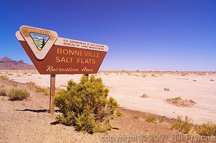 Bonneville Salt Flats sign