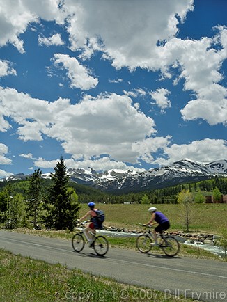 cyclists on path