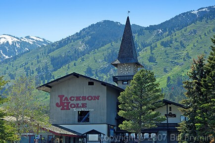 clock tower Jackson Hole Wyoming USA