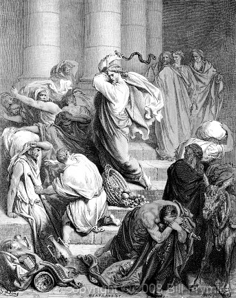 Gustave Dore illustration of Jesus at the Temple