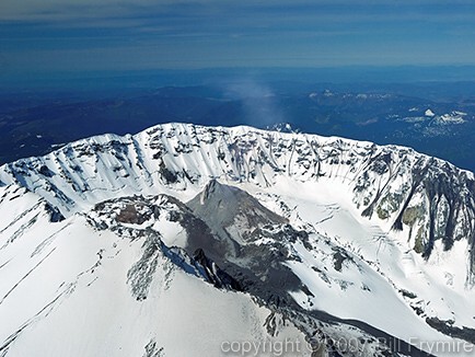 aerial view of Mt. St. Helens volcano