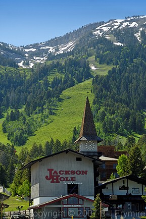 clock tower Jackson Hole Wyoming USA