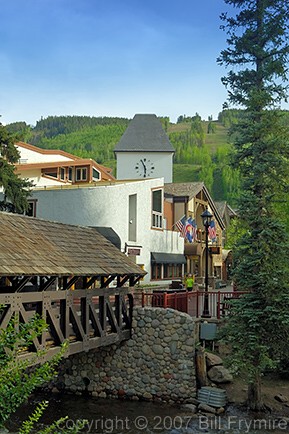 Vail clock tower and covered bridge 