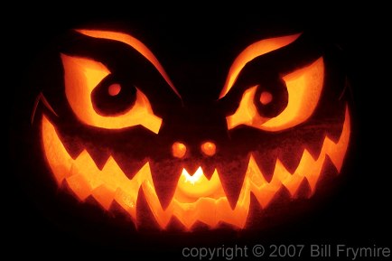 jack-o-lantern close-up