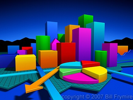 colorful cityscape graphs
