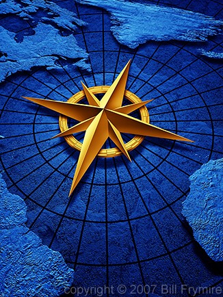 compass rose on North Pole