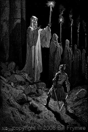 Engraving of Gustave Dore illustration The Corpse Candles