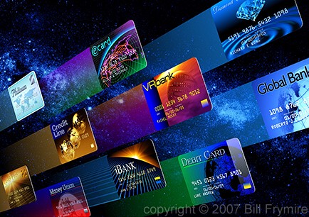 credit card collage