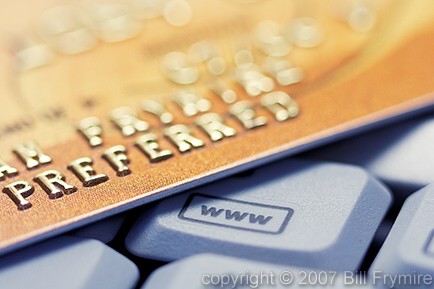 Credit card and computer Online shopping