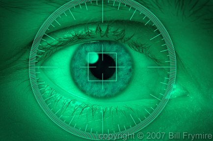 eye with radar screen