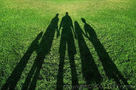 silhouette of family