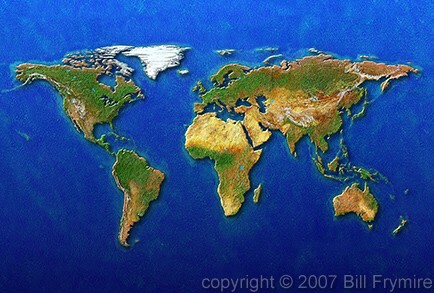 world relief map