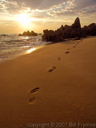 Footprints on Beach