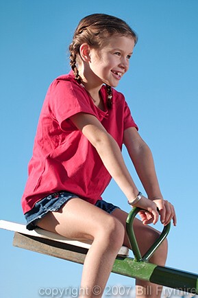 girl on teeter-totter