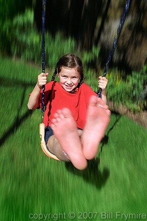 girl on swing