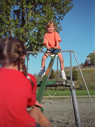 girls on teeter-totter