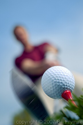 golfer hitting ball