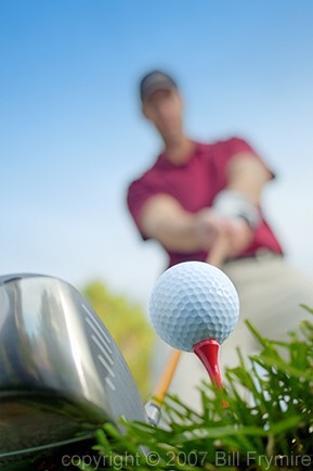 golfer hitting ball