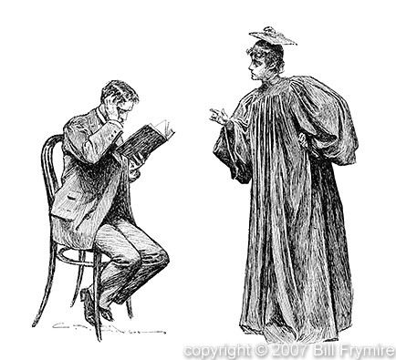 graduate in gown and mortarboard