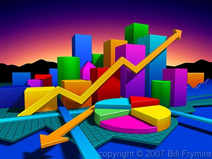 colorful cityscape graphs