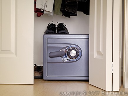 small home safe in closet