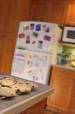 baked cookies in kitchen