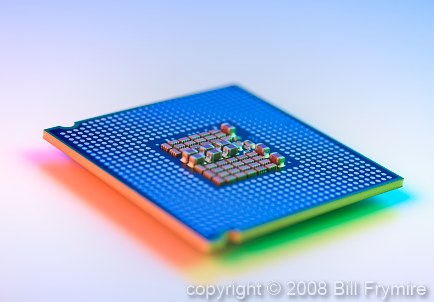 computer cpu close-up