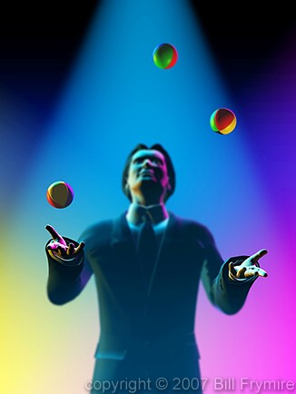 man juggling