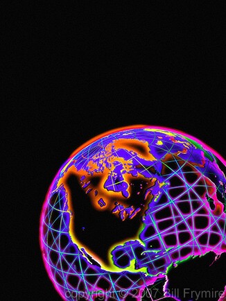 neon wire globe