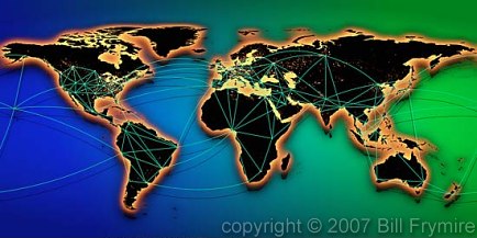 networked world map
