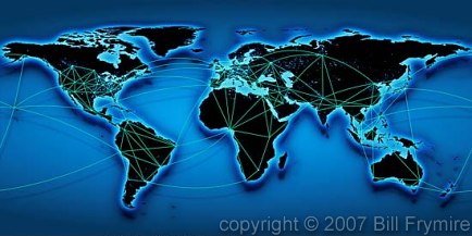 networked world map