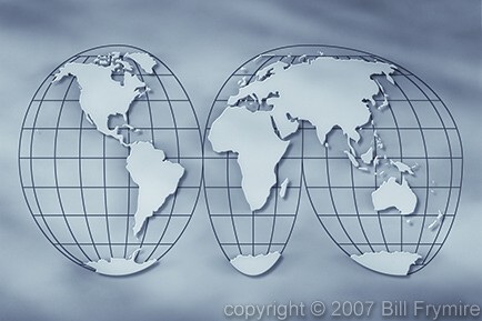 orange peel world map