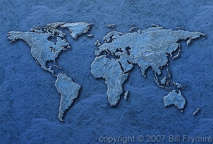 stone world map