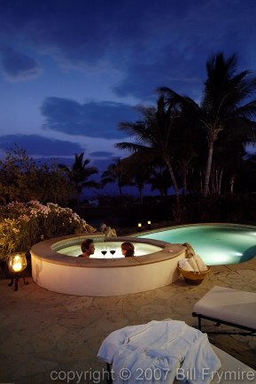 Couple in Hot Tub at Villa