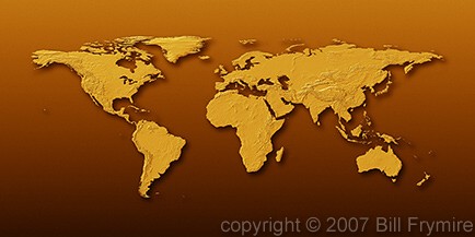 yellow world map