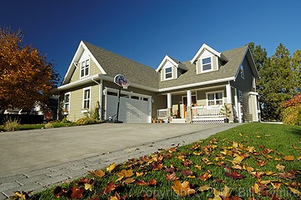 house in autumn