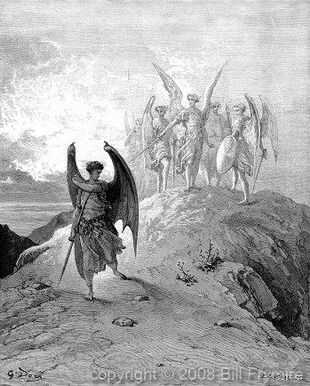 Gustave Dore illustration of Satan Vanquished