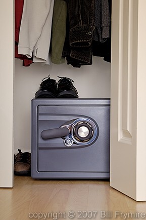 small home safe in closet