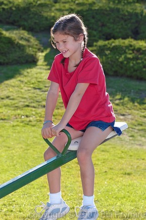 girl on teeter-totter