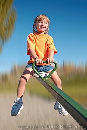 girl on teeter-totter