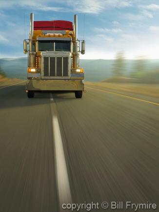 transport truck on highway