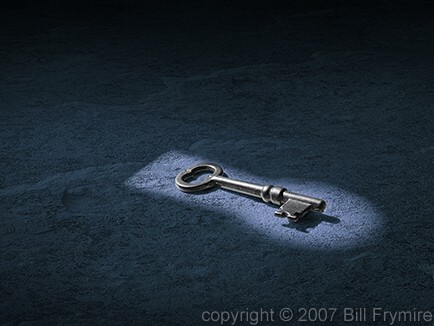 skeleton key  in highlighted keyhole